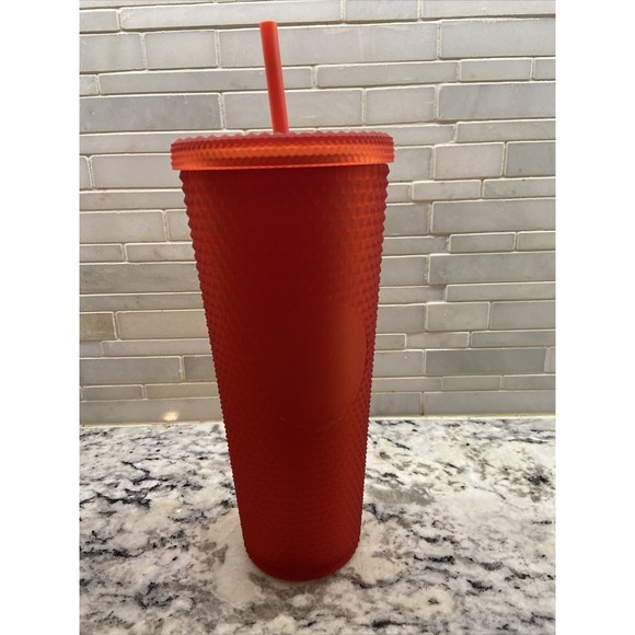 NEW 2020 Starbucks Matte Red Studded Tumbler  24oz Christmas Cup - Picture 1 of 4